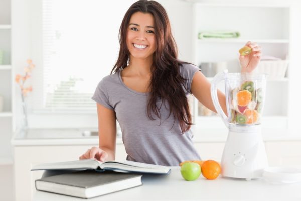 Girl and Stationary Blender Girl and Stationary Blender