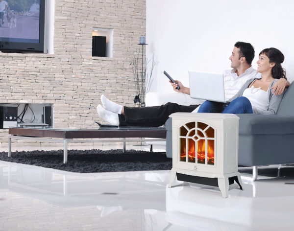 Floor model Outdoor electric fireplace