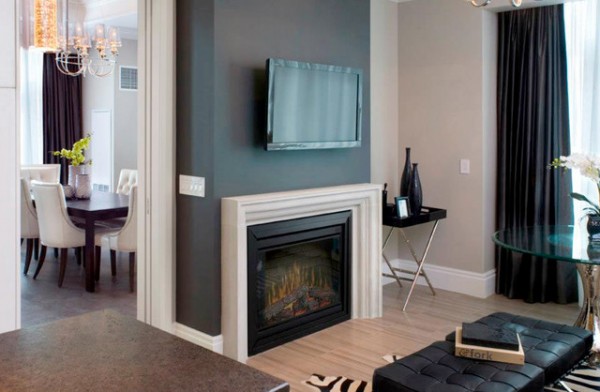 The average size Outdoor electric fireplace