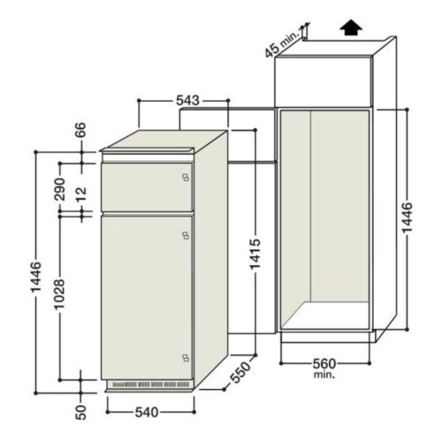  Schrank für den Kühlschrank