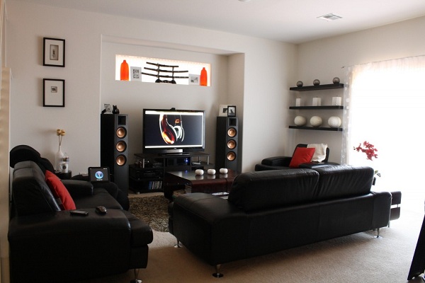 Home cinema in the interior