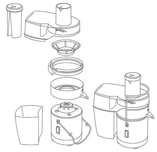 Juicer device Mechanical Juicer Device