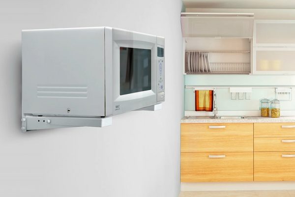 Microwave on special brackets Microwave on special brackets