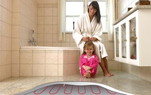 Heated floors in the bathroom Heated floors in the bathroom