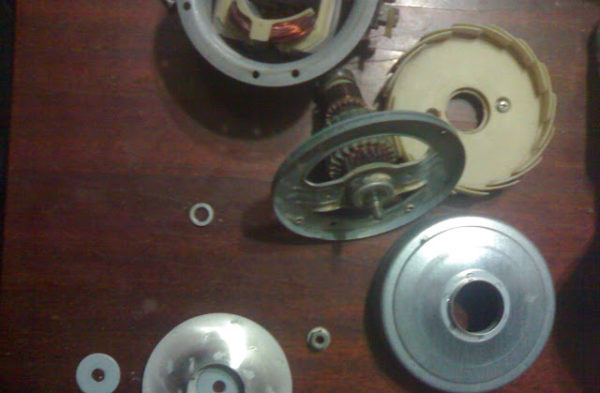 Vacuum cleaner motor disassembled Vacuum cleaner motor disassembled