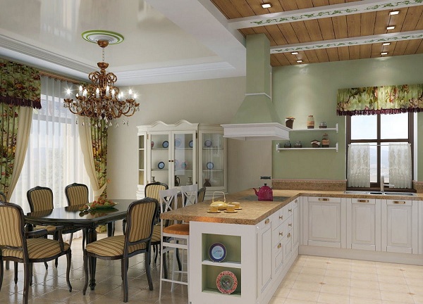 Kitchen combined with dining room