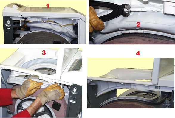 Replacing the cuff in a top-loading washing machine Replacing the cuff in a top-loading washing machine