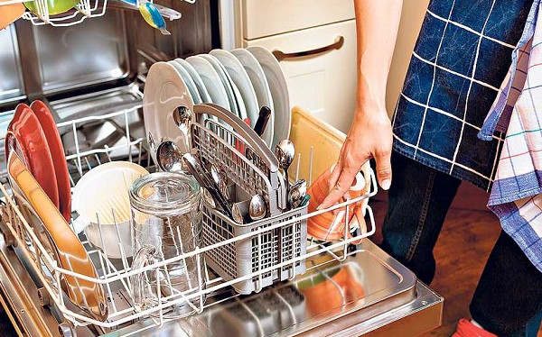 Dishes in the dishwasher