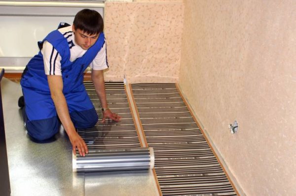 Installation of film heater Installation of film heater