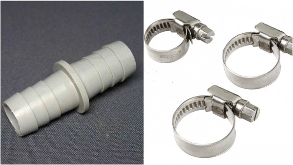 Connector and hose clamps