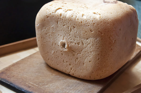 Spatula in bread Bread maker bread