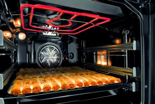 Oven with turbo-grill function
