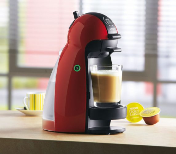 Capsule coffee machine in the kitchen