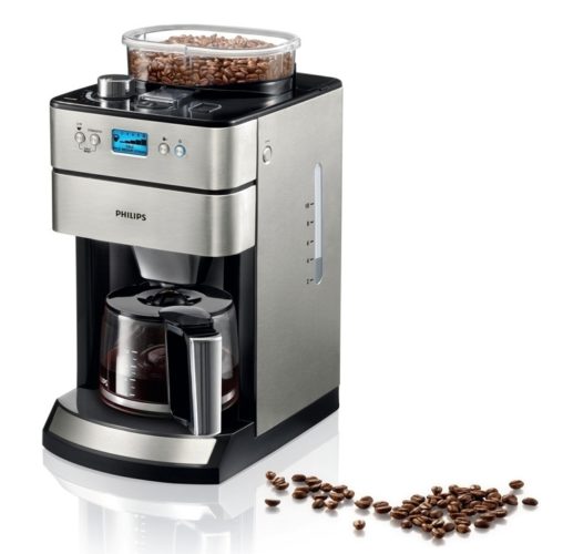 Coffee machine with coffee grinder