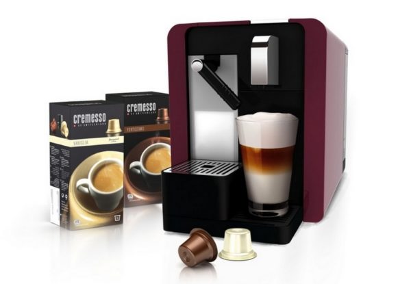 Latte in a coffee machine