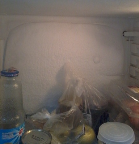 Frost in the fridge