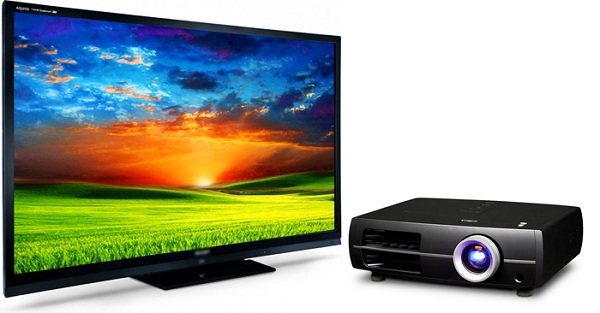 TV and projector
