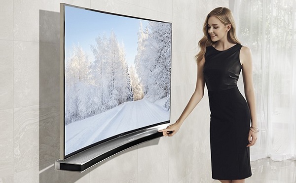 Turn on the TV with the buttons