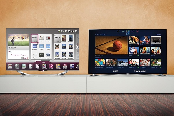 Two televisions