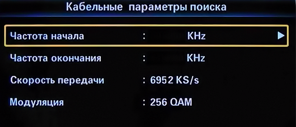 Cable parameters