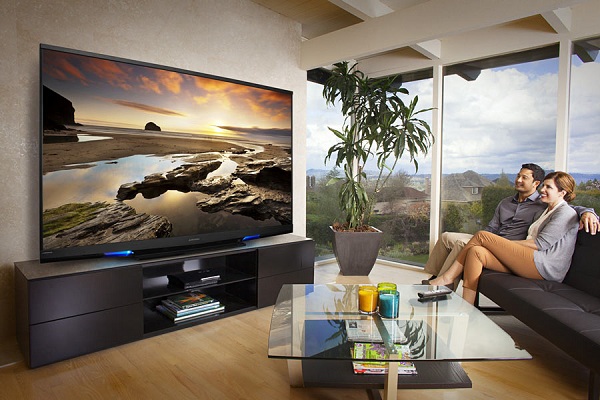 Big TV in the living room