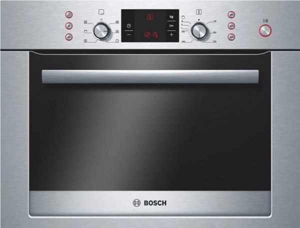 Oven with microwave gas