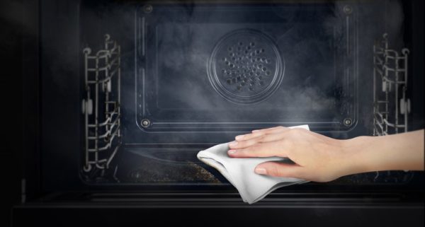 Pyrolytic oven cleaning