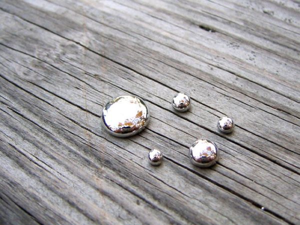 Mercury balls on the floor