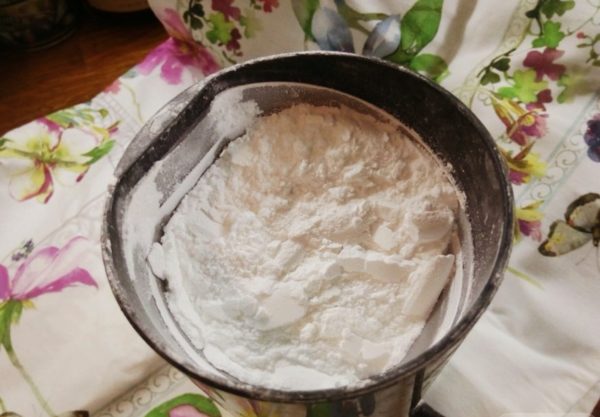 Iced sugar in a coffee grinder
