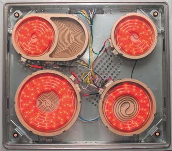 Ceramic glass hob without top glass