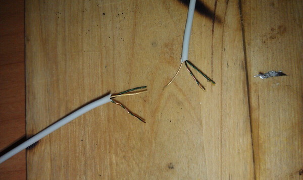 Two wires for connection
