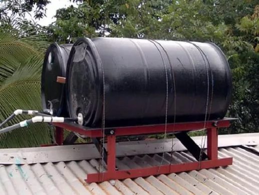 Metal barrel water heater