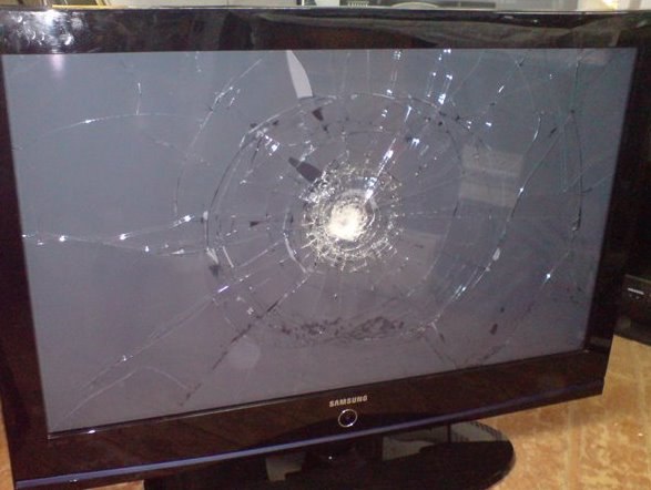 Damaged screen