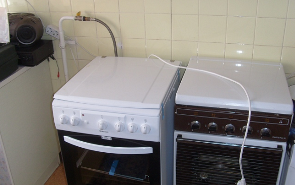 Two gas stoves
