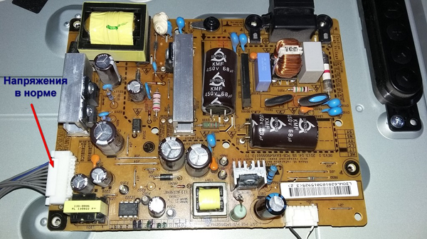 Board under the back of the TV