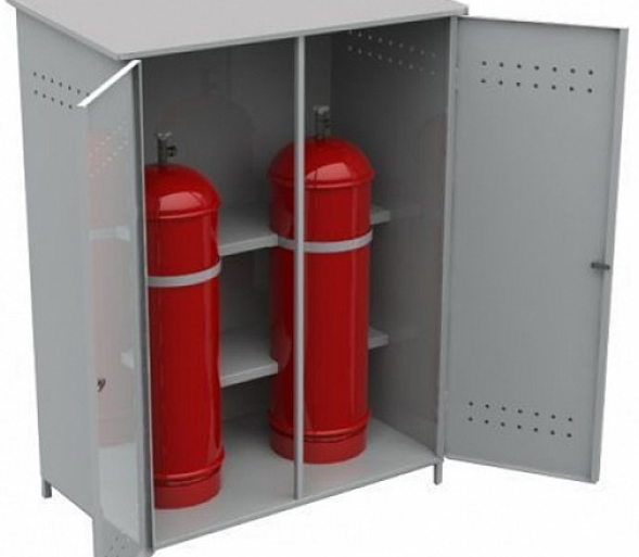 Metal box for cylinders