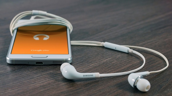 Phone with headphones