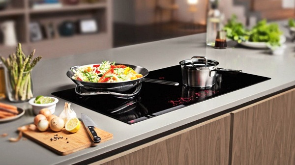 Cooking on an induction stove