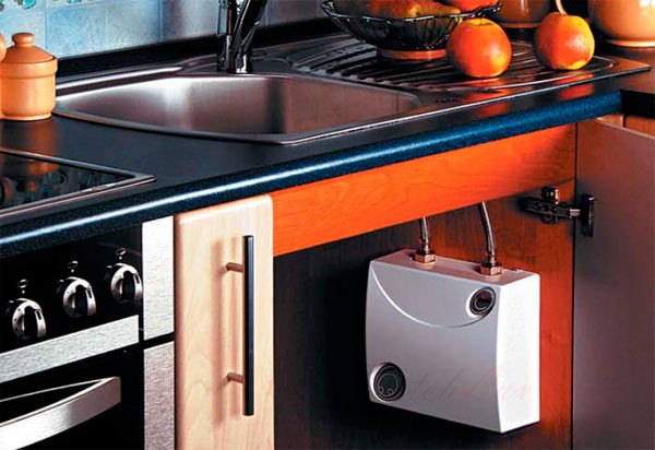 Water heater under the sink
