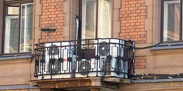 Air conditioners on the loggia