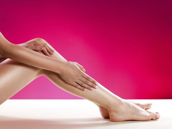 Applying cream after hair removal