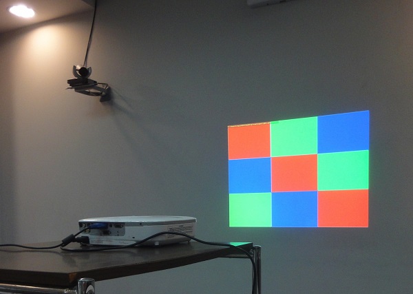 Adjusting the brightness of the projector
