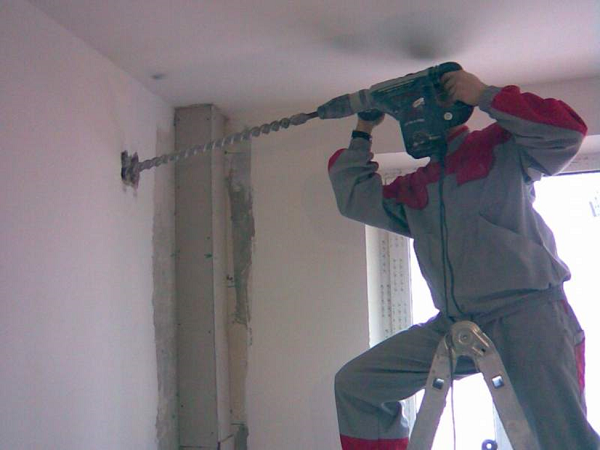 Wall drilling