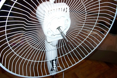 Upper part of the fan