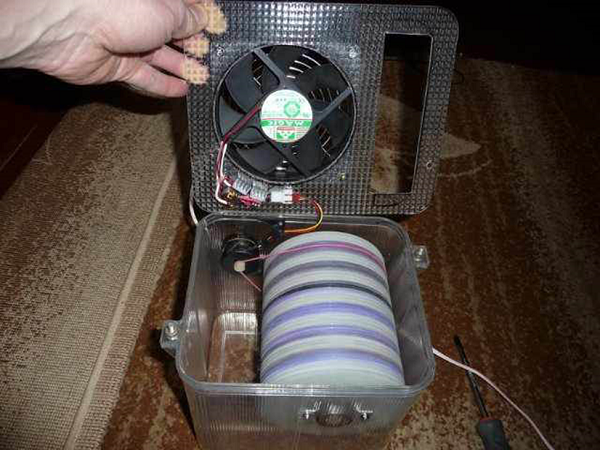 Homemade air wash inside