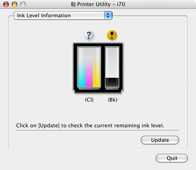 Ink levels