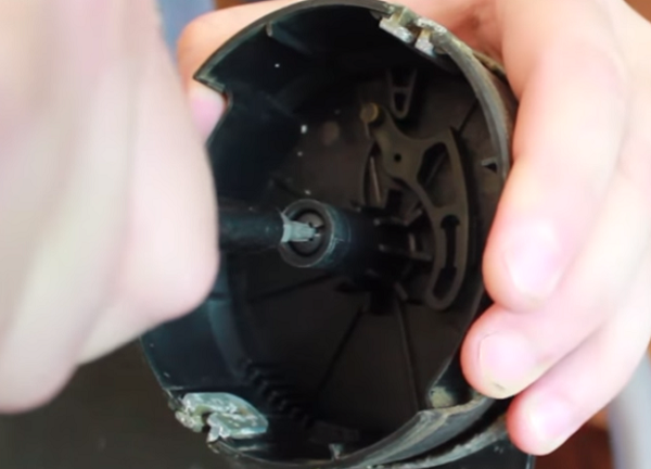 Unscrew the bolt