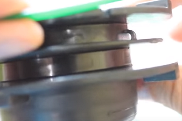 Bobbin hole