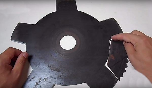 Two radial cuts
