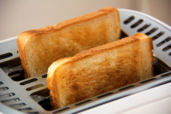 Toasts in a toaster